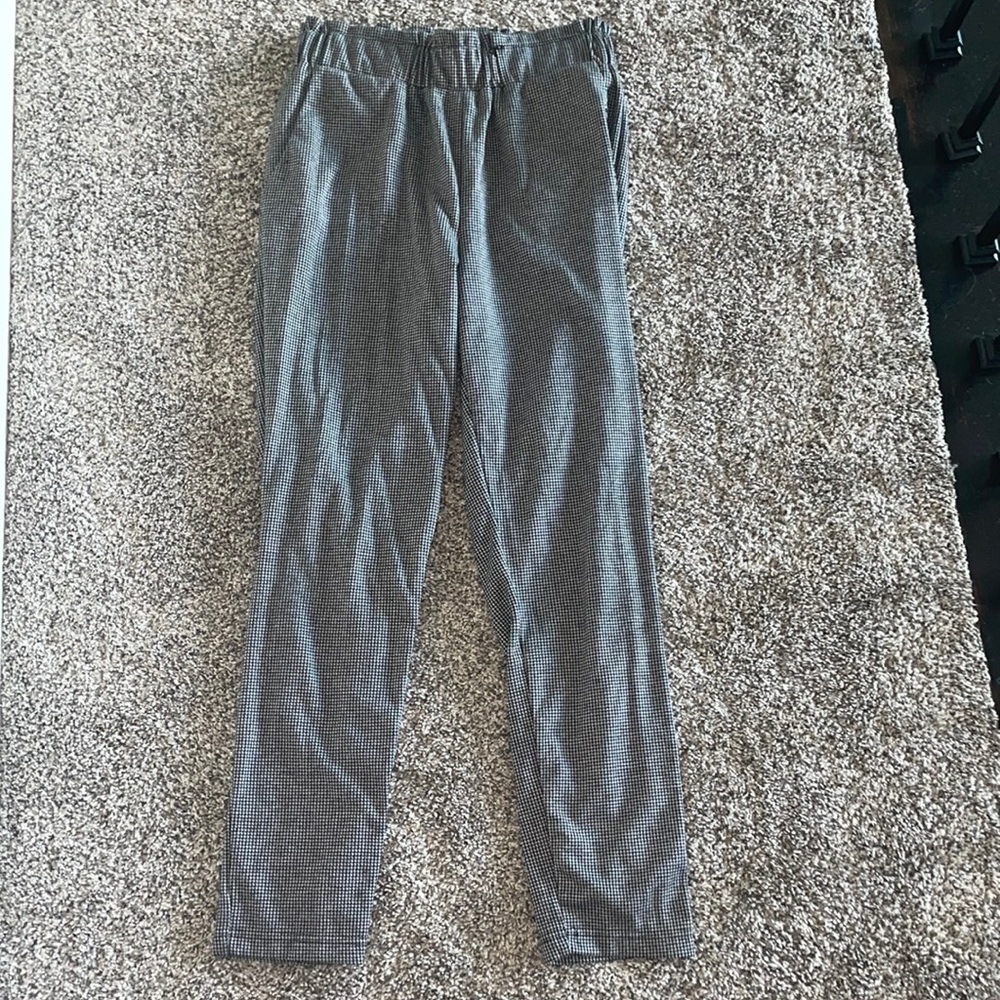 black and white dress pants